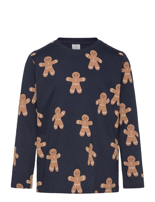 Top Ls Gingerbread Aop Lindex Navy