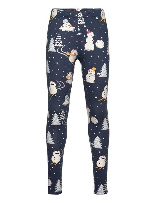 Leggings Snowman Aop Lindex Navy