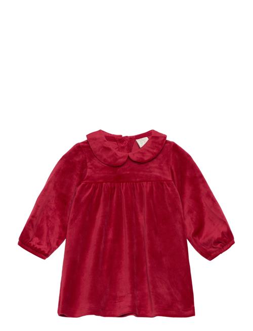 Dress Velour Lindex Red