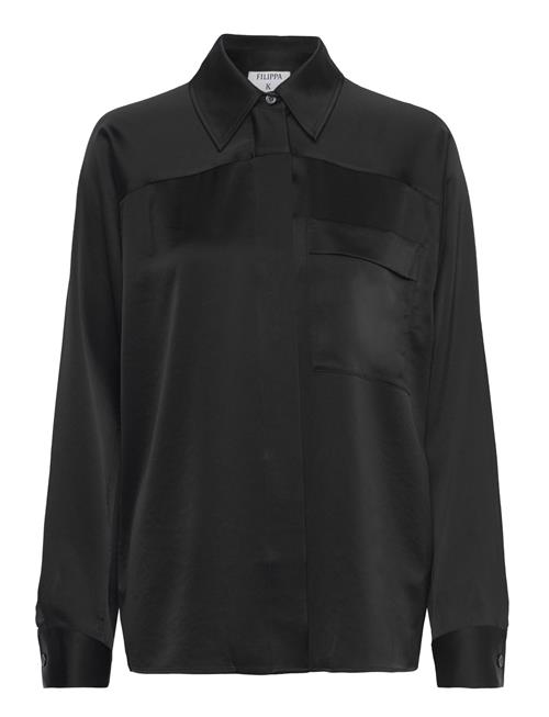 Shiny Pocket Blouse Filippa K Black