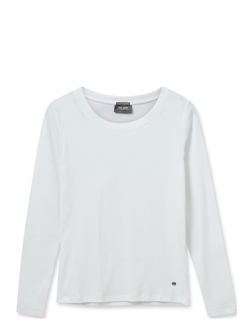 Mmnicole O-Ls Rib Tee MOS MOSH White