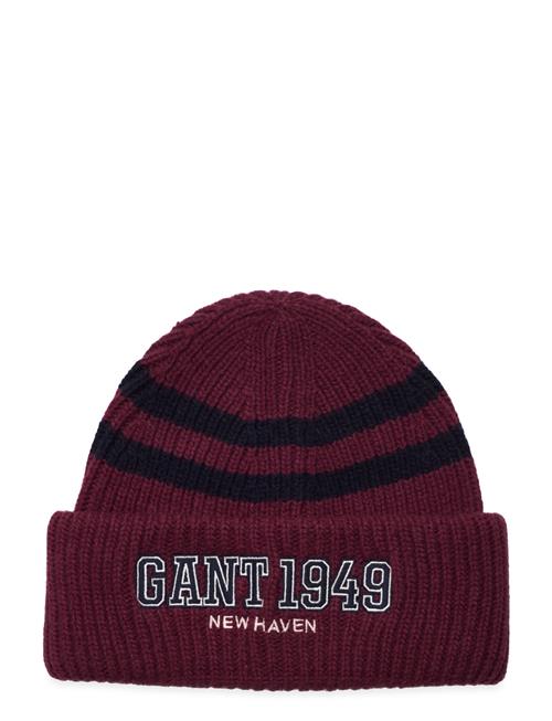 Gant 1949 Wool Blend Beanie GANT Burgundy