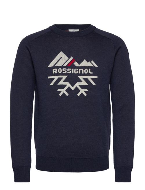 Jacquard Crew Neck ROSSIGNOL Navy