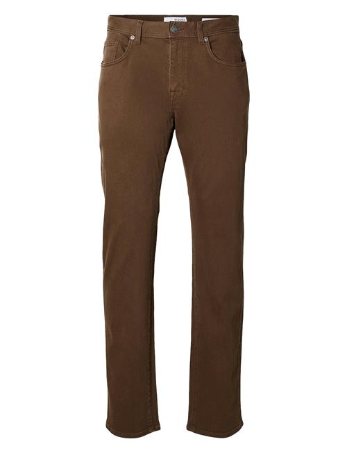 Slh196-Straight Ben Marlon Jeans Noos Selected Homme Brown