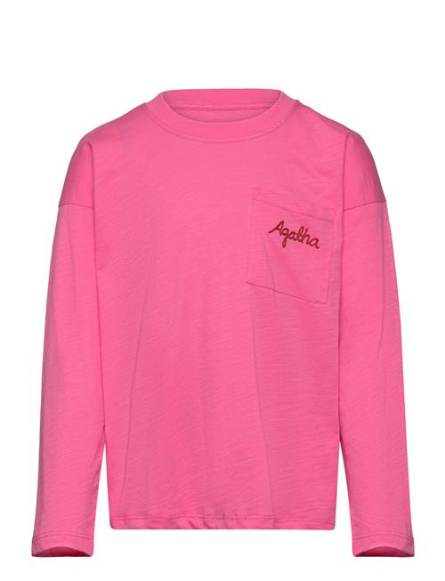 Agatha Emb Ls Tee Mini Rodini Pink