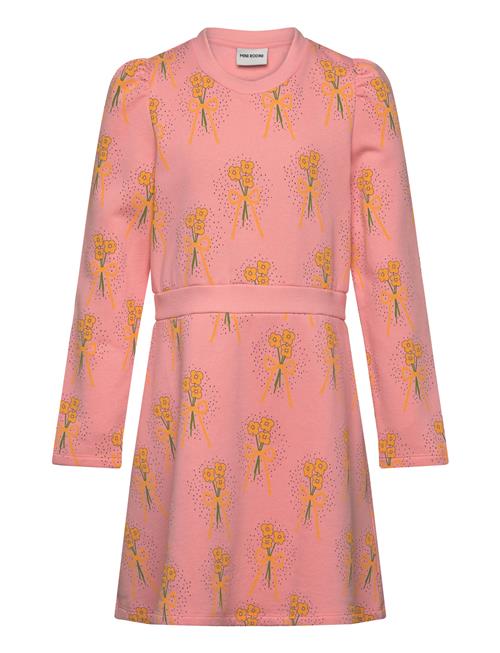 Winter Flowers Aop Sweat Dress Mini Rodini Pink