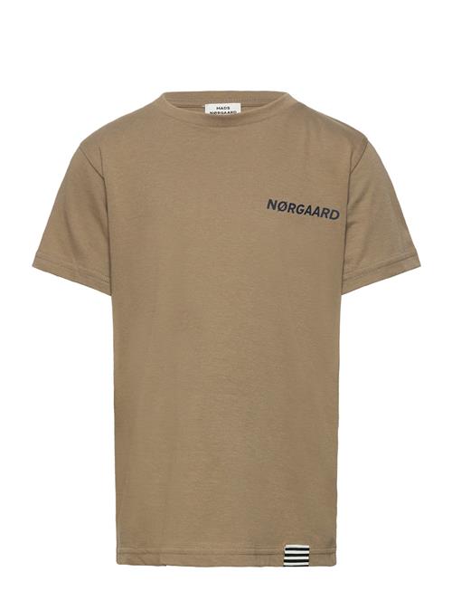 Printed Tee Thorlino Tee Mads Nørgaard Brown