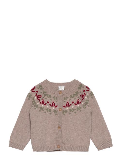 Knitted Cardigan Fair Isle Nb Lindex Beige