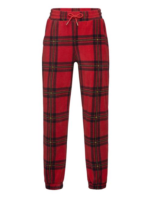 Check Aop Fleece Trousers Mini Rodini Red