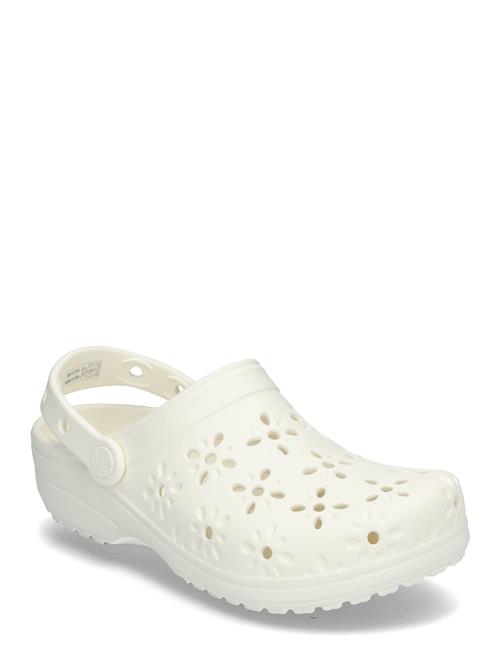 Classic Floral Cut Out Clog Crocs White