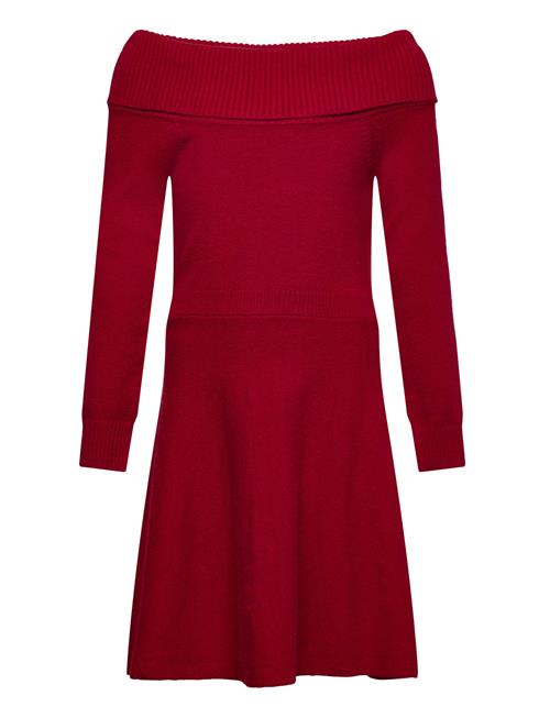 Dress Knitted With Fold Down C Lindex Red