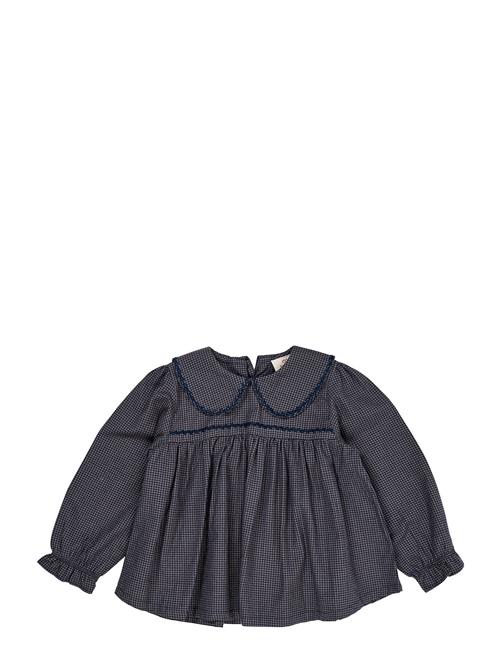 Check Blouse W. Collar Copenhagen Colors Navy