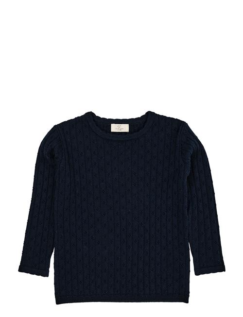 Merino Classic Pointelle Blouse Copenhagen Colors Navy