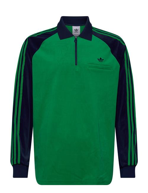 Velour Polo Adidas Originals Green