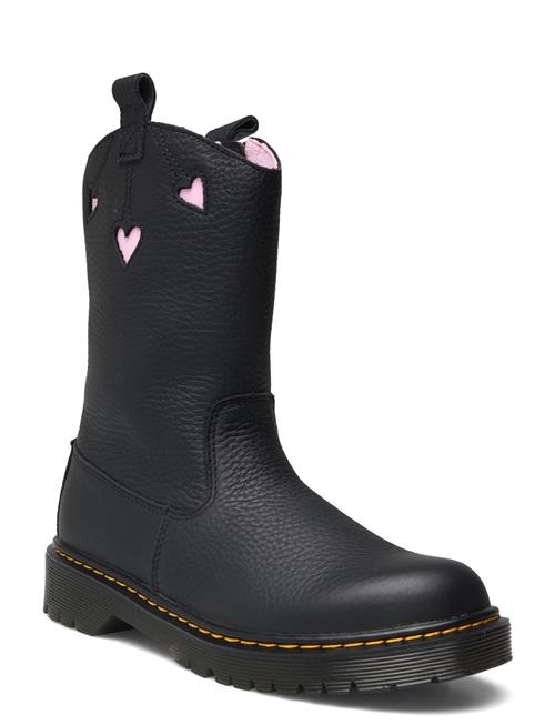 Bex Heart P-O Boot Y Black+Pale Pink Classic Nappa+Patent Lamper Dr. Martens Black