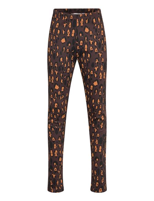 Leopard Aop Brushed Leggings Mini Rodini Black