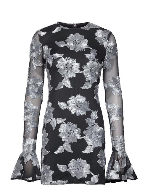 Flower Mesh Ls Mini Dress ROTATE Birger Christensen Black