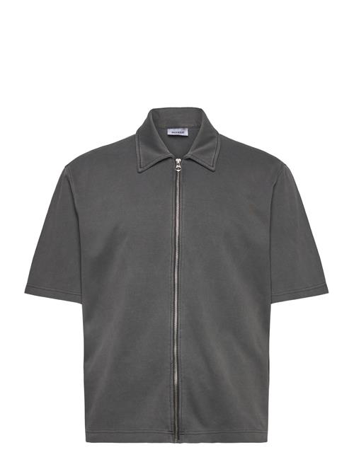 Short Sleeve Zip Shirt Weekday Grey