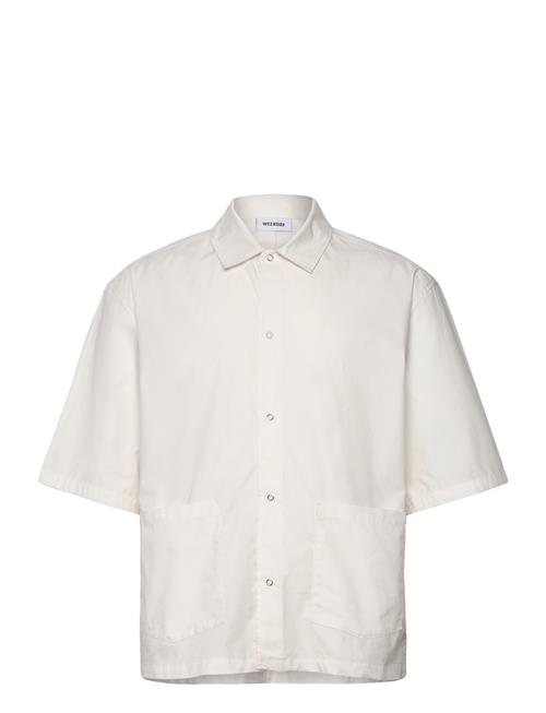 Relaxed Short Sleeve Cotton Shirt Weekday White