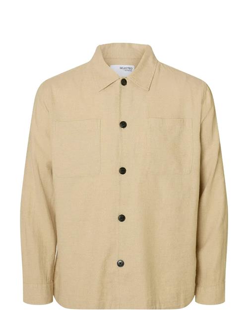 Slh-Brody Sun Overshirt Ls Noos Selected Beige