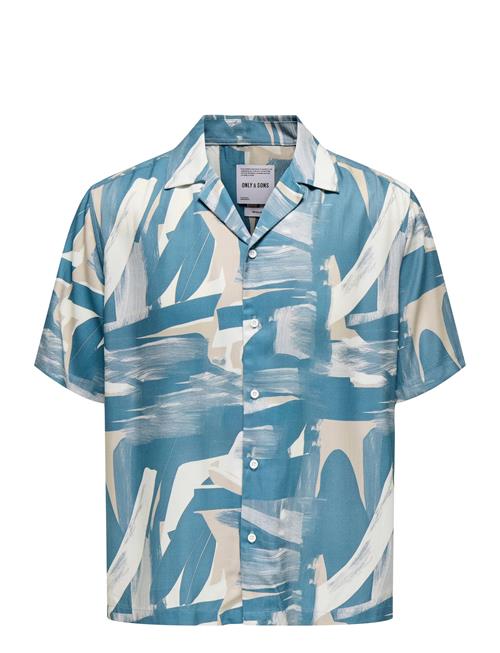 Onsdash Life Reg Dig Aop Ss Resort Shirt ONLY & SONS Blue