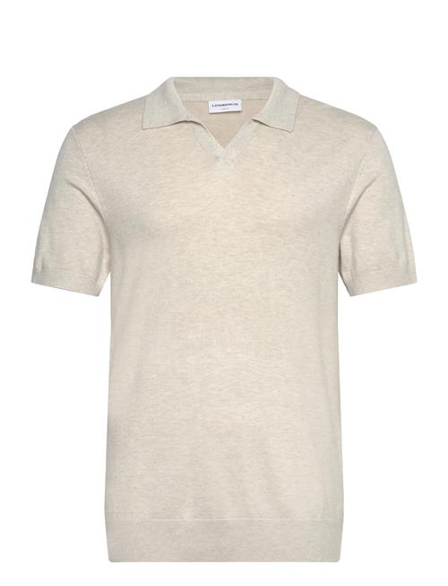 Ecovero S/S V-Neck Polo Lindbergh Cream