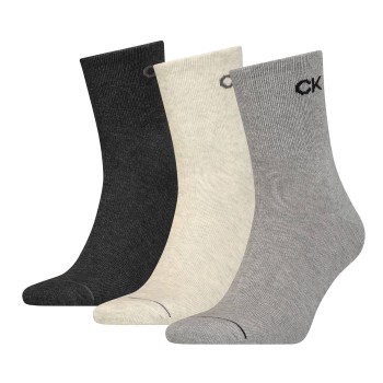 Calvin Klein Legwear Calvin Klein Strømper 3P Nick Quarter Sock Grå One Size Herre