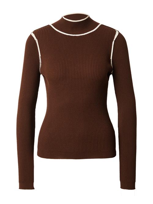 Se TOPSHOP Pullover  choko / hvid ved About You