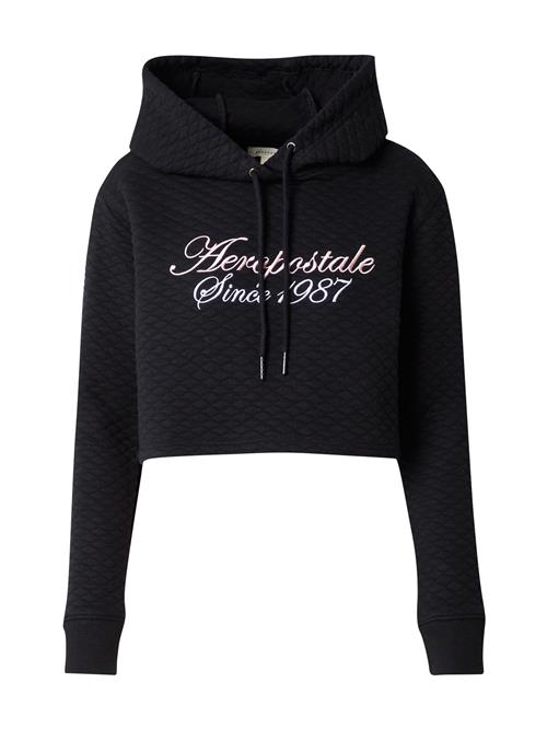 AÉROPOSTALE Sweatshirt  lyserød / sort / hvid