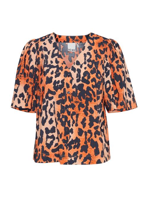 ICHI Bluse 'RAMYA'  orange / abrikos / sort