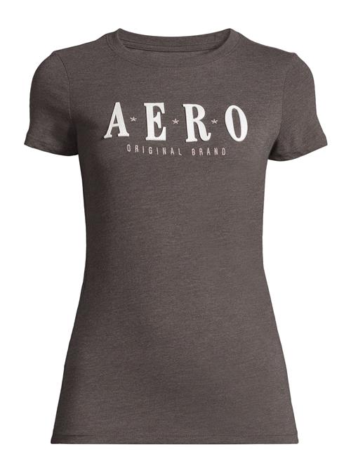 AÉROPOSTALE Shirts 'STARS'  mørkegrå / lyserød / hvid