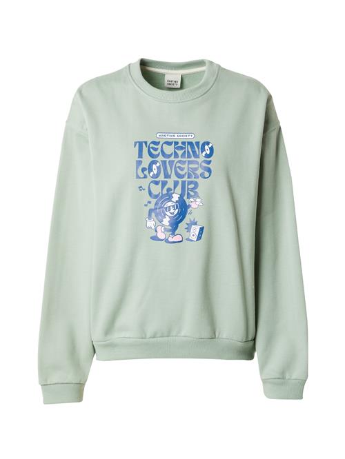 Se Kaotiko Sweatshirt 'TECHNO LOVERS CLUB'  navy / mint / lys pink / hvid ved About You