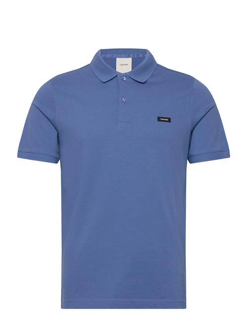 Stretch Pique Slim Polo Calvin Klein Blue