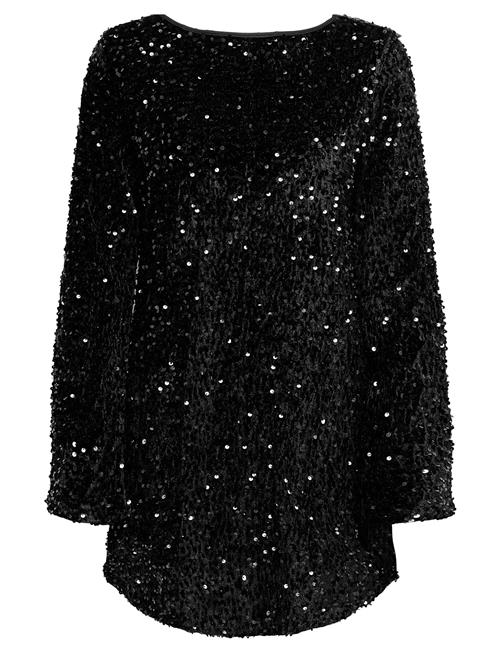Onlanika Sequins Ls Bow Dress Wvn Cs ONLY Black