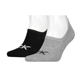 Calvin Klein Legwear Calvin Klein Strømper 2P Men High Cut Footie Socks Sort/Grå Str 39/42 Herre