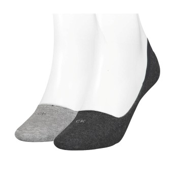 Calvin Klein Legwear Calvin Klein Strømper 2P Women Low Cut Footie Socks Grå Str 39/42 Dame