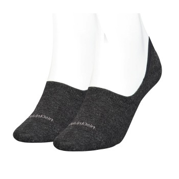 Calvin Klein Legwear Calvin Klein Strømper 2P Women Mid Cut Footie Socks Mørkgrå  Str 39/42 Dame