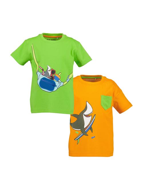 BLUE SEVEN Bluser & t-shirts  blå / æble / orange / hvid