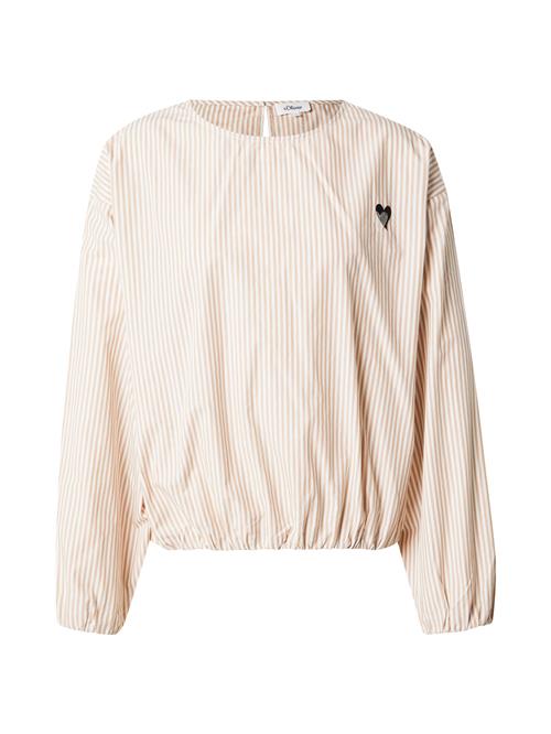 s.Oliver Bluse  lysebeige / cognac