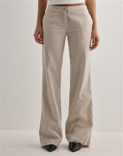 Nelly - Beige - Clean Waist Linen Pants