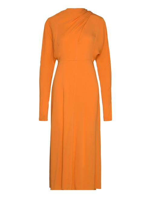 Ambre Crepe Dress Wood Wood Orange