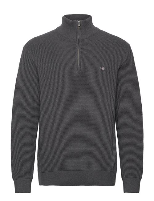 Textured Cotton H-Zip GANT Grey