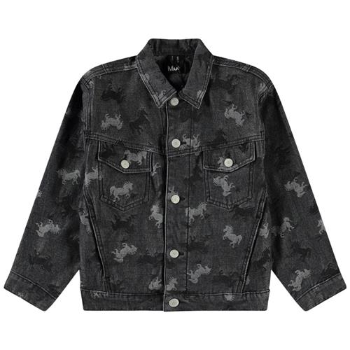 Molo Hedly Denim Jacket Giddy-up 128 cm  Sort  128 cm  Unisex