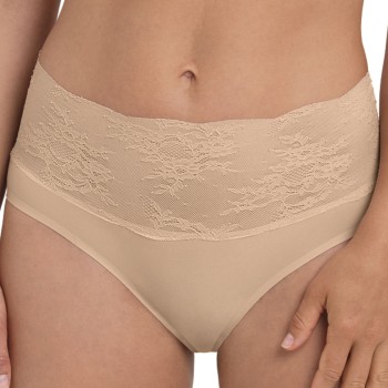 Anita Trusser Essential High Waist Lace Briefs Beige Small Dame