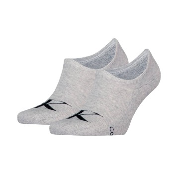 Calvin Klein Legwear Calvin Klein Strømper 2P Monogram High Cut Footie Socks Grå Str 39/42 Herre