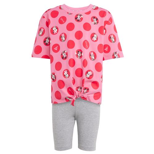 ADIDAS SPORTSWEAR Træningsdragt 'Adidas x Disney Minnie Mouse'  grå-meleret / lyserød / hindbær / hvid