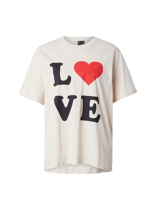 Se VERO MODA Shirts 'VMVALERIE CATY'  ecru / rød / sort ved About You