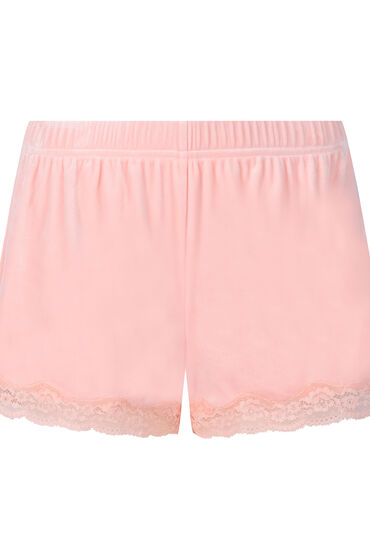 Hunkemöller Short i velour og blonde pink