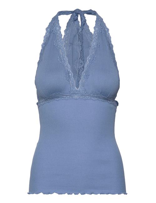 Silk Halter Neck W/ Lace Rosemunde Blue