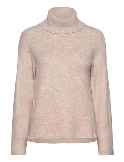 Se Vivimalina Rollneck L/S Knit Top/Pb Vila Beige ved Booztlet